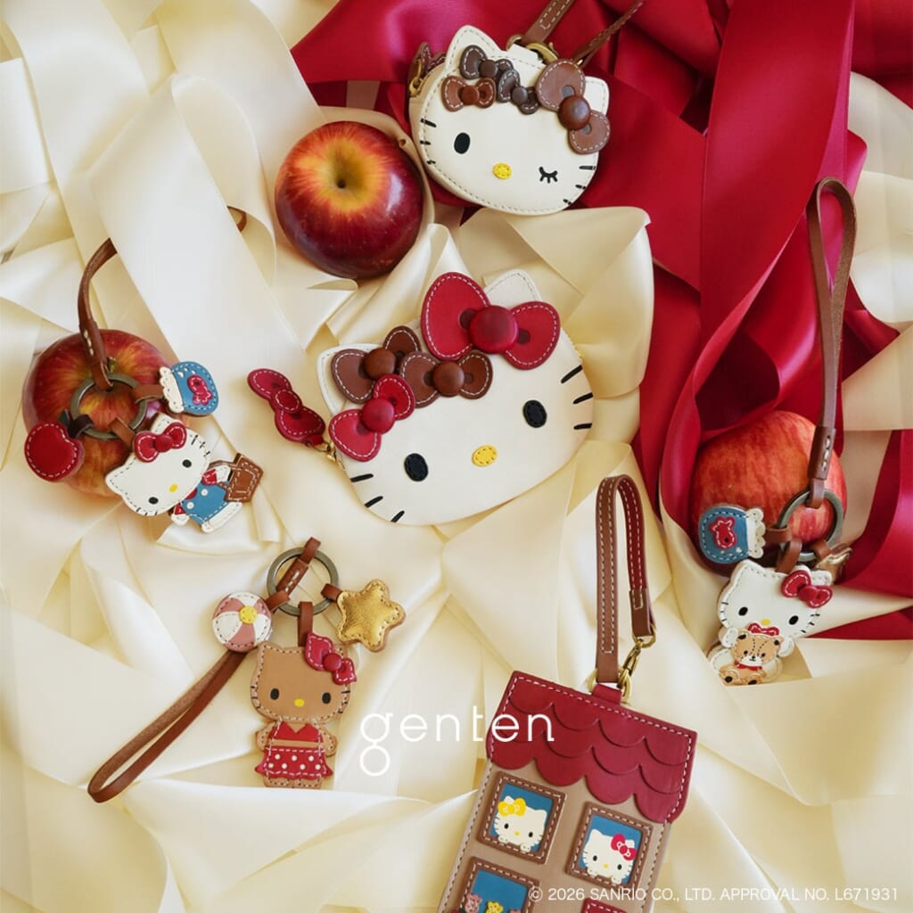 【発売中】genten×ハローキティ｜レザー小物4アイテム・16,500円から